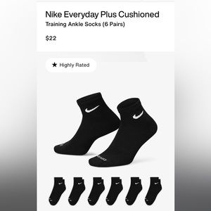 Nike Everyday Plus Cotton Cushioned Ankle Socks